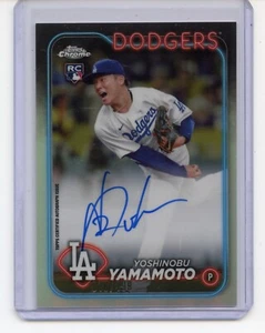 2024 Topps Chrome Yoshinobu Yamamoto RC Refractor On Card Auto /499 RA-YY - Picture 1 of 2