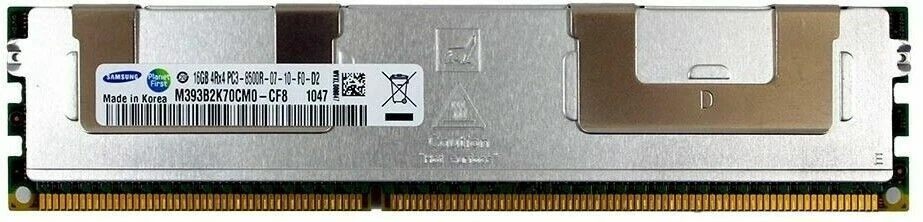 Samsung 16GB 4Rx4 PC3-8500R DDR3 1066 MHz ECC REGISTERED RDIMM Server Memory RAM - Image 1 of 1