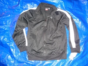 NWT BOYS KIDS PUMA BLACK GRAY LONG SLEEVE FULL ZIP JACKET COAT SZ LARGE - Picture 1 of 3
