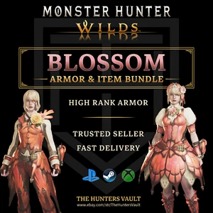 Monster Hunter Wilds • Blossom Armor & Item Bundle • Blossomdance • PS5 PC XBOX - Picture 1 of 12