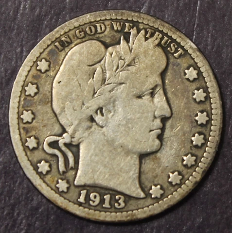 1913 Barber Quarter VG......................Lot 159 Cover