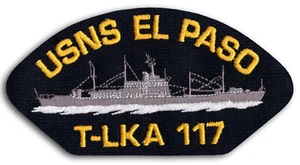 US Navy T-LKA 117 USNS El Paso Amphibious Cargo Ship Cap Patch Iron-On *New* - Picture 1 of 1