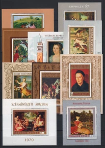 Hungary 1966-1971. Collections of 10 diff. paintings sheets MNH** Mi.: 50-60 EUR - Picture 1 of 1