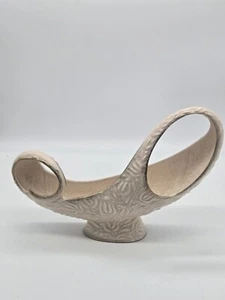 Vtg MCM Calif.Originals Ceramic Vase Bowl Atomic Sculpture Pale Pink W Gold*47? - Picture 1 of 11