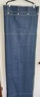 Deux panneaux de draperie en denim lavé foncé Nautica 42 x 84 pouces tige de poche haut bleu jean lourd