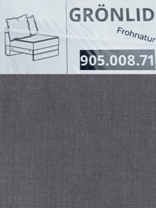 Ikea GRÖNLID Bezug für 1er Sitzelement Ljungen mittelgrau 905.008.71 NEU OVP - Bild 1 von 1