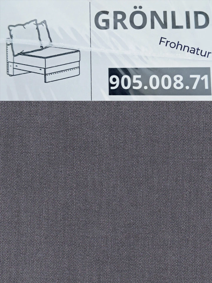 Ikea GRÖNLID Bezug für 1er Sitzelement Ljungen mittelgrau 905.008.71 NEU OVP - Bild 1 von 1