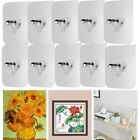 PunchFree Invisible Wall Hooks for NonMarking Picture Hanging Set of 10