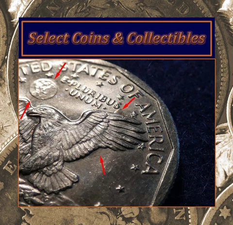 1979-S Susan B Anthony "Crashing Moon" Over Polished Die Error! #1623 Cover