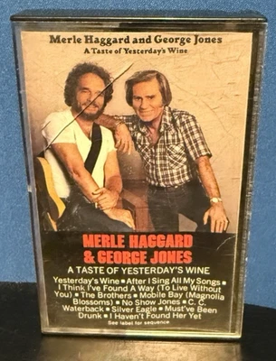 Merle Haggard & George Jones "A Taste of yesterday's wine" Cassette Tape 1982 - Image 1 of 3