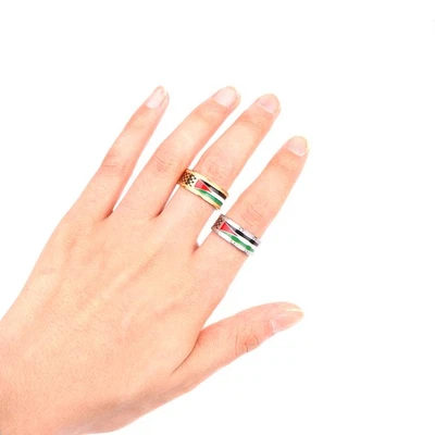 Fashionable And Exquisite Arab National Style Palestinian Scarf Kufiya Open Ring - Image 1 of 4