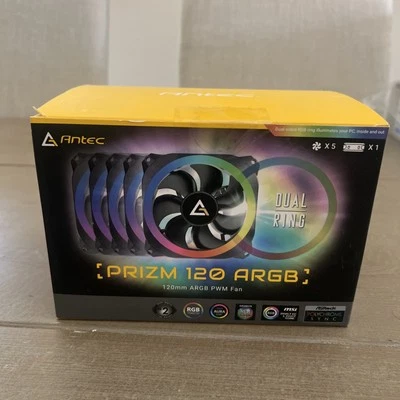 Antec Prizm 120 ARGB 5+C 120mm Case Fan w/Fan Controller (5 in 1 Pack) - Image 1 of 4