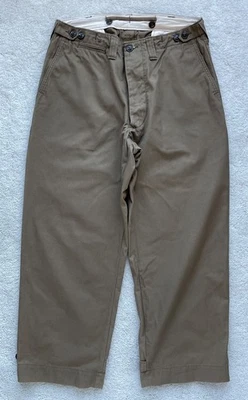 WAREHOUSE Military Field Trousers Pants Olive ODG Lot 1205 Size 34 Japan - Image 1 of 4