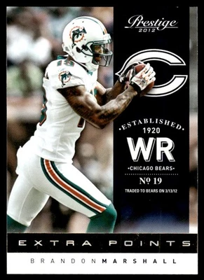 2012 Panini Prestige Extra Points Gold Brandon Marshall Chicago Bears #98 - Image 1 of 2