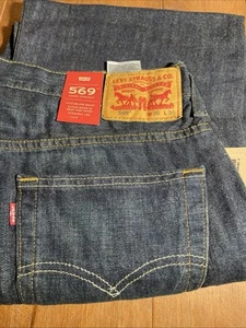 NEW Levi's 569 Loose Straight Blue Jeans Mens Size 36x30 - Picture 1 of 9