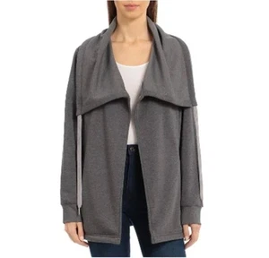 Bagatelle Draped Jacket Sz Med Gray Relaxed Fit Optional Hood Pockets New w/Tag - Picture 1 of 20