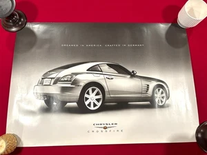 Vintage Chrysler Crossfire Poster Automotive Car Memorabilia 37.75" x 26" - Picture 1 of 6