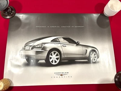 Vintage Chrysler Crossfire Poster Automotive Car Memorabilia 37.75" x 26" - Image 1 of 4