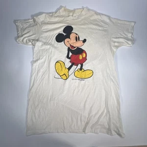 70s 80s VTG MICKEY MOUSE VELVA SHEEN T-SHIRT Size XL Paper Thin Classic - Picture 1 of 10