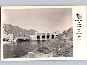 Foto real Parker Dam & Power House La Paz County Arizona AZ Frashers c1945 RPPC - Imagen 1 de 2