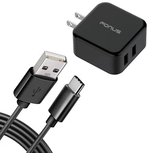 Quick Home Charger 30W 6ft USB Cable 2-Port USB Power Cord Travel for Tablets - Picture 1 of 6