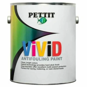 WHITE Pettit Vivid Bright Colored Hybrid Antifouling Paint Gallon White 1116106 - Picture 1 of 1