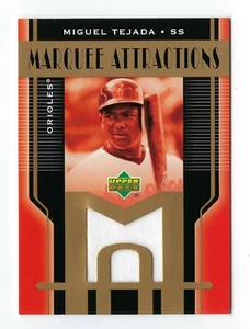 CAMISETA DE JUEGO DORADA MIGUEL TEJADA 2005 UD MARQUEE ATTRACTIONS #MA-MT CUBIERTA SUPERIOR - Imagen 1 de 2