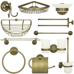 Badzubehör Badaccessoires Badutensilien Badgarnituren Bad Set Serie Retro Antik - Bild 1 von 12