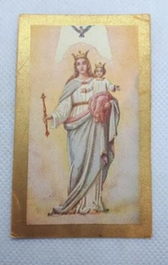 Mary, mother of Jesus - Catholic vintage card, Czechoslovakia holy card 1952. - Picture 1 of 2