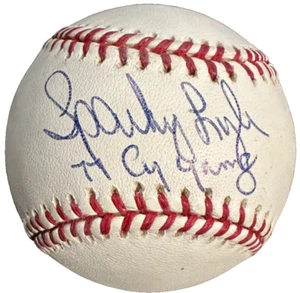 Sparky Lyle Autographed Official Major League Baseball W/ 77 Cy Young Yankees - Picture 1 of 3