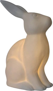 Simple Designs LT3058-WHT White Porcelain Animal Shaped Table Lamp, Bunny Rabbit - Picture 1 of 12