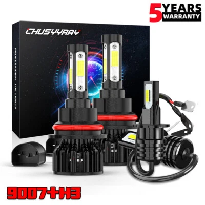 9007 H3 para Nissan Sentra 1995-1998 faros LED haz alto bajo bombillas antiniebla 4x Foto 1 de 4