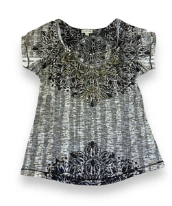 One World Live And Let Live Damen S Artsy Abstract Y2k Boho Indie Shirt - Bild 1 von 6