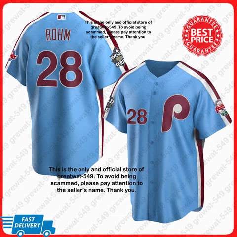 Alec Bohm #28 Philadelphia Phillies 2023 World Series Powder Blue Jsy Fan Made Cover