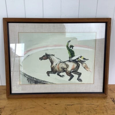 Impresión litográfica Henri de Toulouse-Lautrec en el circo Fernando jinete a caballo Foto 1 de 4