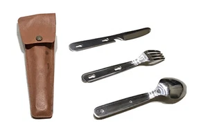 Vintage unbenutzt Imperial USA Pfadfinder NY Hobo Camper Reisende Messer Gabel Löffel - Bild 1 von 11