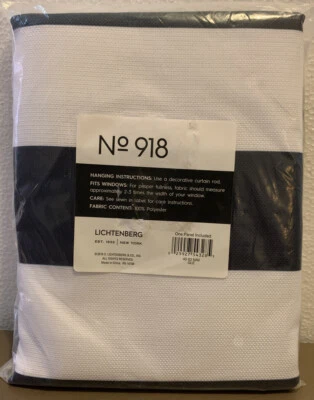 Panel Cortina Único Lichtenberg 40" x 84" Blanco Y Azul Nº 918 (Nuevo) Foto 1 de 3