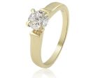 18K Yellow Gold Filled made with Swarovski crystal Wedding 6mm Ring # S R137D