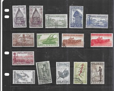 PAPUA NEW GUINEA 1952-1960. LOCAL MOTIVES. MINT- VERY FINE USED. AS PER SCAN. - Image 1 of 3