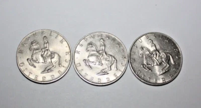 Lot of 3 1969 Austria 5 Schilling - Image 1 of 4