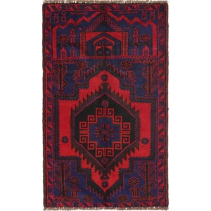 Afghan Hand Knotted Traditional Wool Area Rug 3 ft 8 in x 4 ft 6 in - R19179 - Picture 1 of 6
