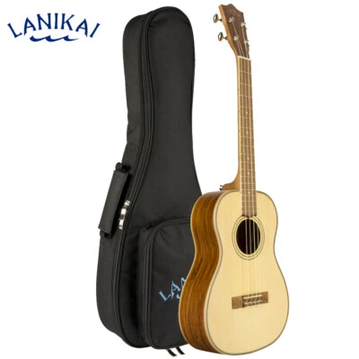 Lanikai SPST-B Solid Spruce Top Series Baritone Size Ukulele with Padded Gig Bag - Image 1 of 4