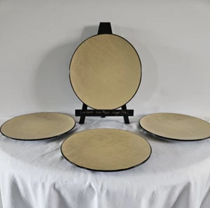 Set of 4 Serena Bass Petty Bold-Palazzo Sald/Desert Salad Plates 7"D Yellow - Picture 1 of 8