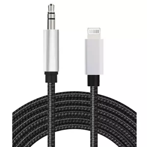 Adattatore AUX Audio Auto 3,5mm Cavo Ausiliario Nylon Intrecciato 6,6ft Cavo per iPhone - Foto 1 di 5