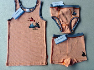 Schiesser Boys Tank Top Panties New - Nici Draghi Shorts Size 98 104 - Picture 1 of 4