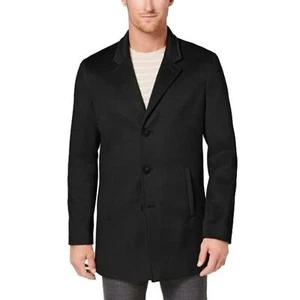 Neu mit Etikett Calvin Klein Wintermantel Herren Größe Medium extrem schmale Passform Wollmischung Erbsen - Bild 1 von 7