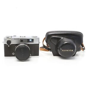 Vintage 60s KONICA Auto S 35MM Film Camera SLR MCM Rangefinder READ