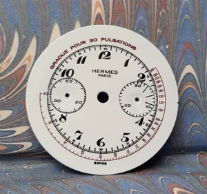 Men's Landeron Chronograph white enamel only dial - Picture 1 of 5