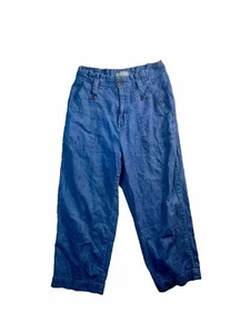 Falls Creek Cotton High waisted Cropped Pants Womens Sz 4  Wide Leg Palazzo - Picture 1 of 7