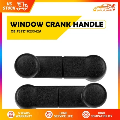 2pc Inside Manual Window Crank Handles Black for 1993-2011 FORD RANGER F150 F - Image 1 of 4